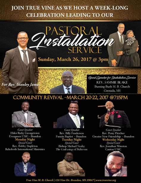 Charge to the Congregation. . Pastor installation service program template